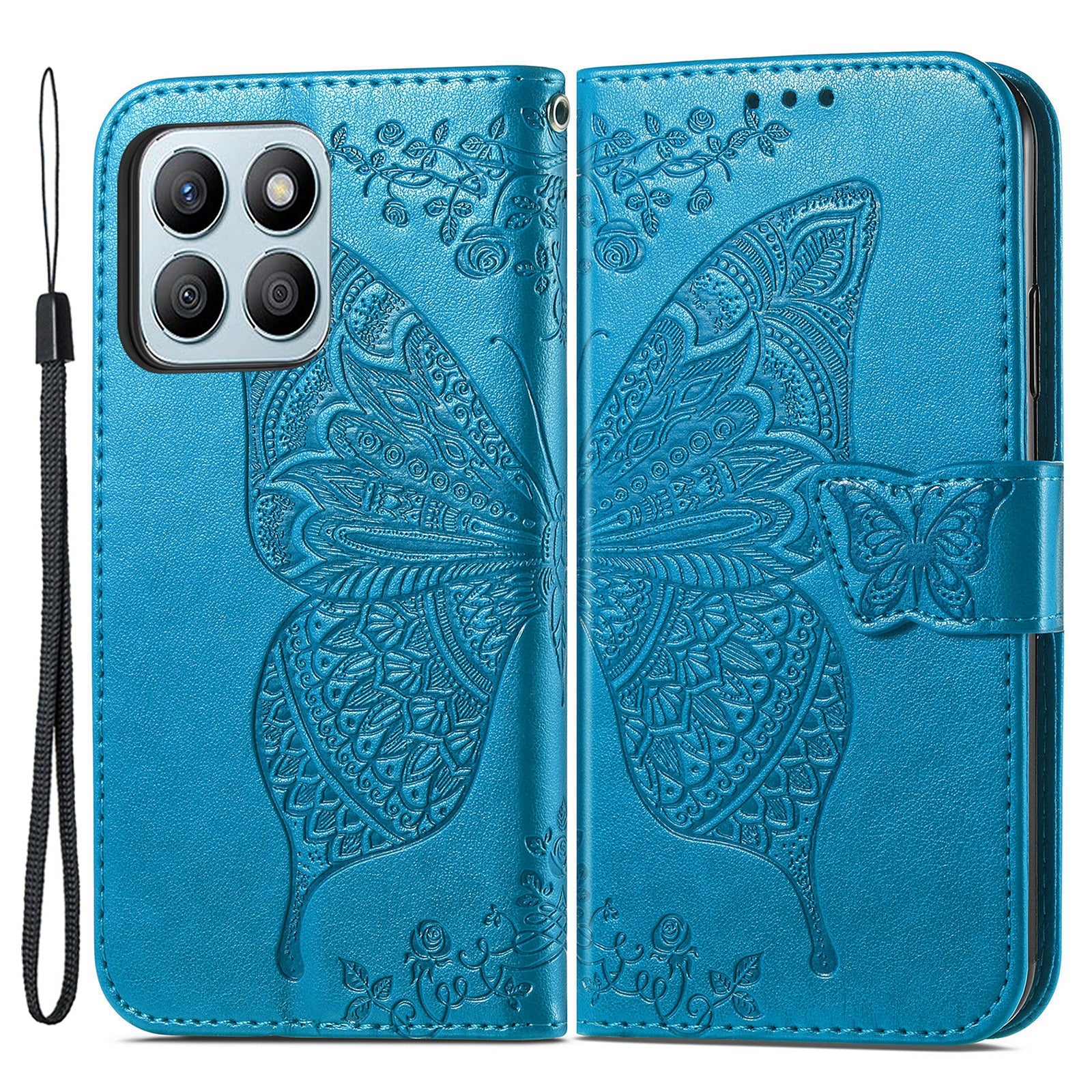 For Honor X8b 4G  Case Magnetic Butterfly Imprinted Cell Phone Cover