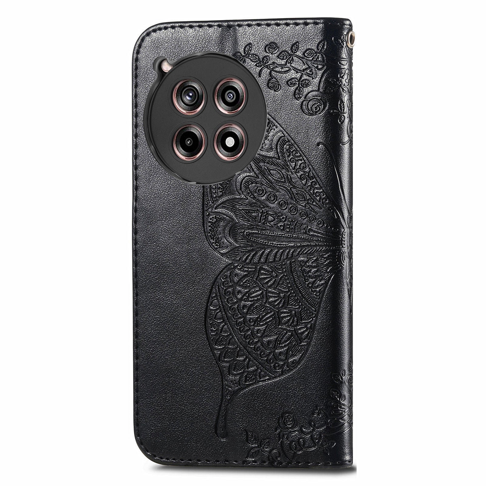 For OnePlus 12R 5G / Ace 3 5G Magnetic Phone Case Folio Stand Butterfly Imprinted Cover