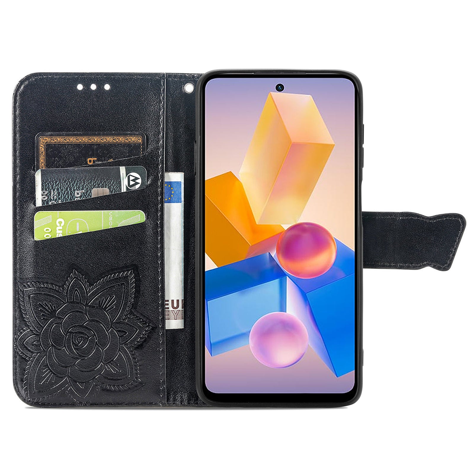 For Transsion Infinix Hot 40i Case Butterfly Imprinted Phone Cover with Hand Strap