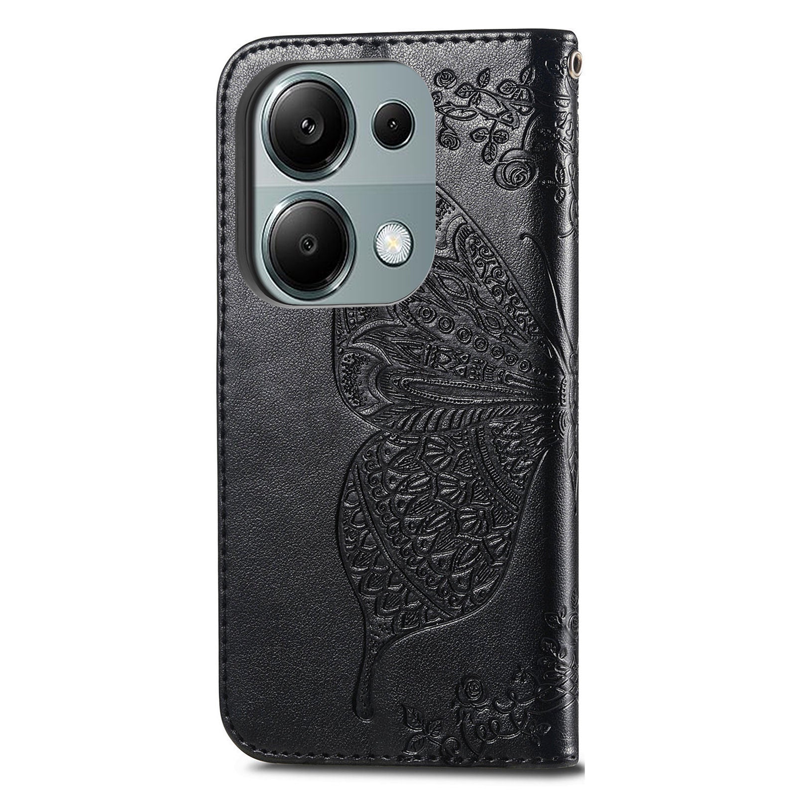 For Xiaomi Redmi Note 13 Pro 4G / Poco M6 Pro 4G Phone Case Butterfly Imprinted Cover with Card Holder