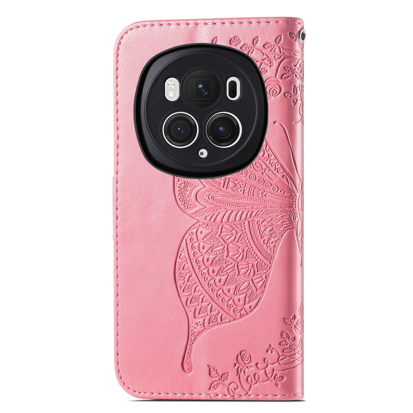 For Honor Magic6 Pro 5G Wallet Case Imprinted Butterfly Pattern Phone Protective Shell