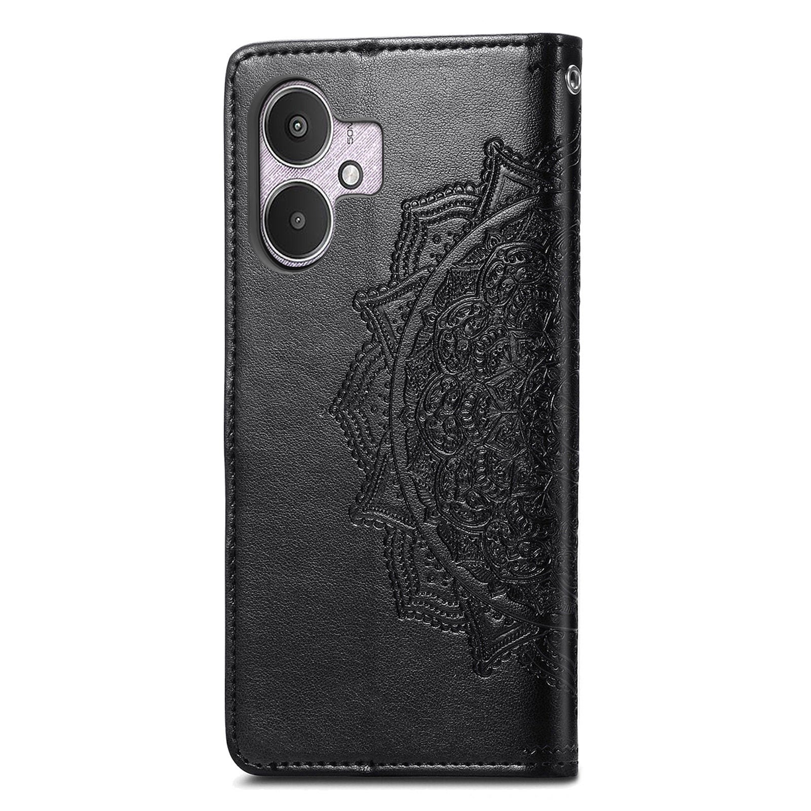 For Xiaomi Redmi 13C 5G Phone Case Mandala Floral Imprinted Card Slots Leather Flip Cover