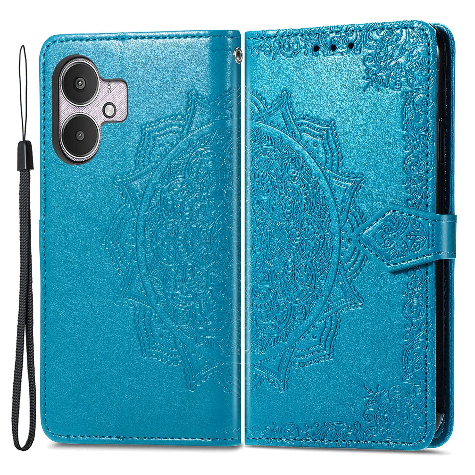 For Xiaomi Redmi 13C 5G Phone Case Mandala Floral Imprinted Card Slots Leather Flip Cover