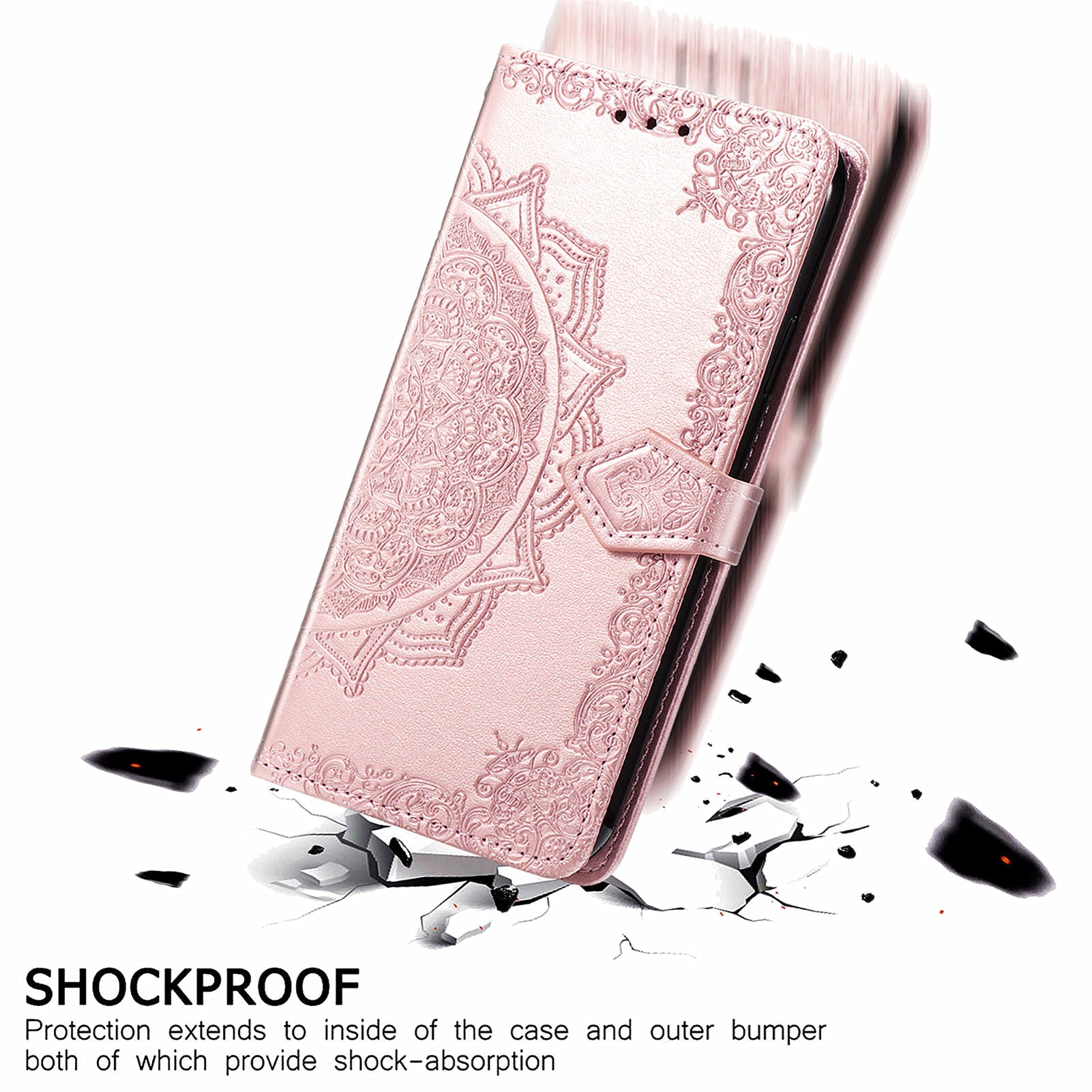 For Honor Magic6 Pro 5G Case PU Leather Embossed Anti-Scratch Wallet Phone Cover with Stand