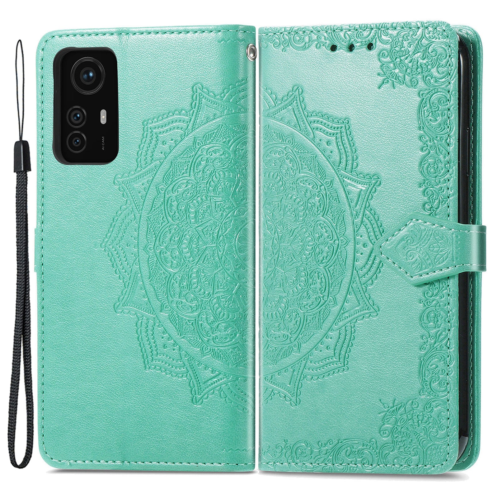 For Xiaomi Redmi Note 12S 4G Wallet Case Anti-Scratch Leather Emboss Phone Cover with Stand