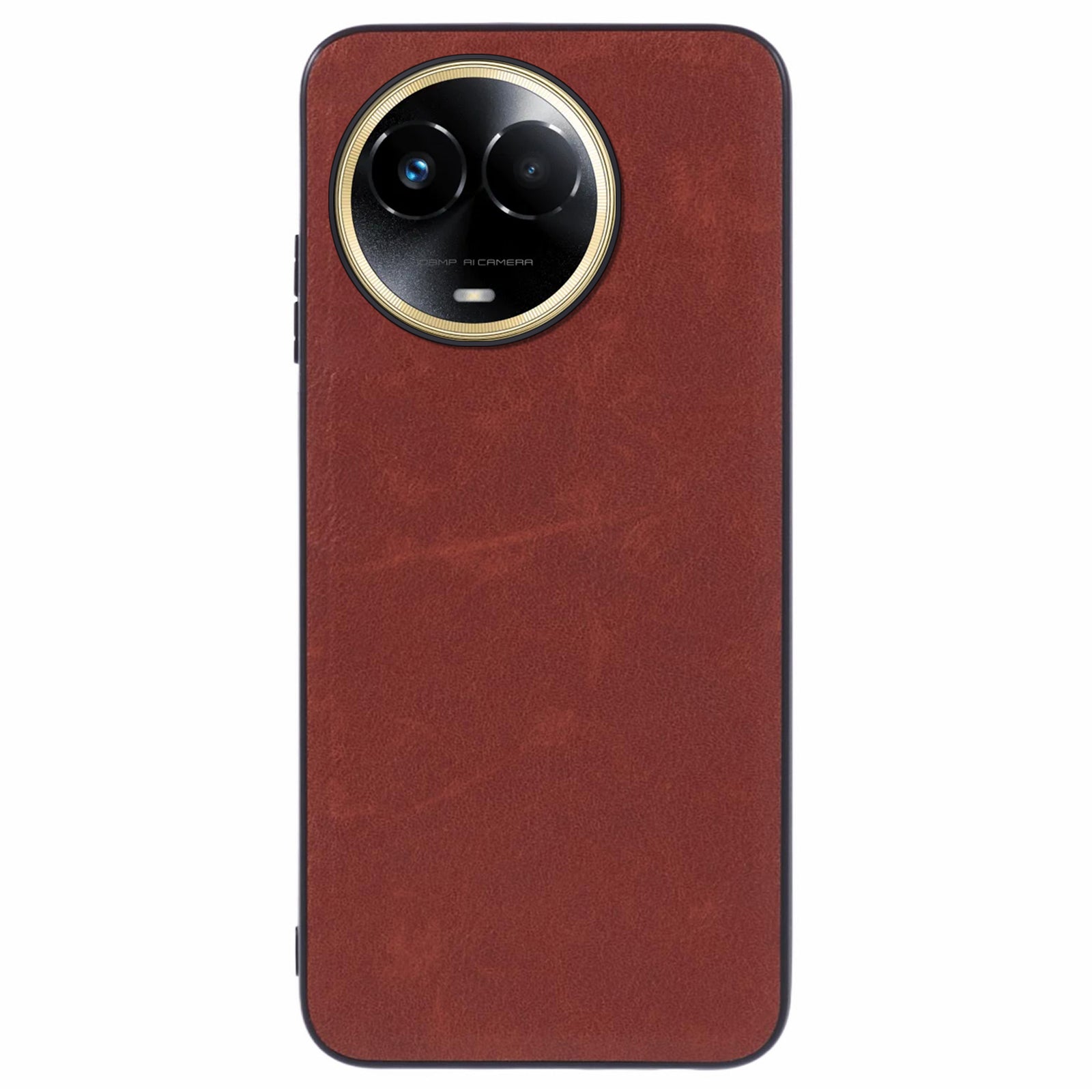 For Realme Narzo 60 5G / 11 5G (China) Slim Case Retro Texture PU+TPU+PC Hybrid Phone Case