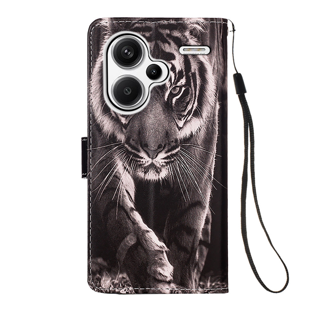 YB Pattern Printing Leather Series-4 for Xiaomi Redmi Note 13 Pro+ 5G Case Wallet Leather Phone Cover