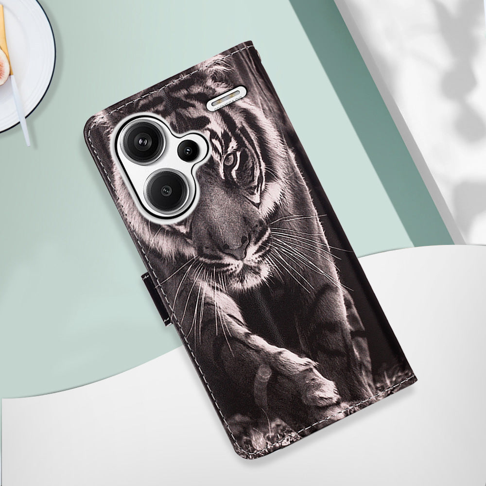 YB Pattern Printing Leather Series-4 for Xiaomi Redmi Note 13 Pro+ 5G Case Wallet Leather Phone Cover