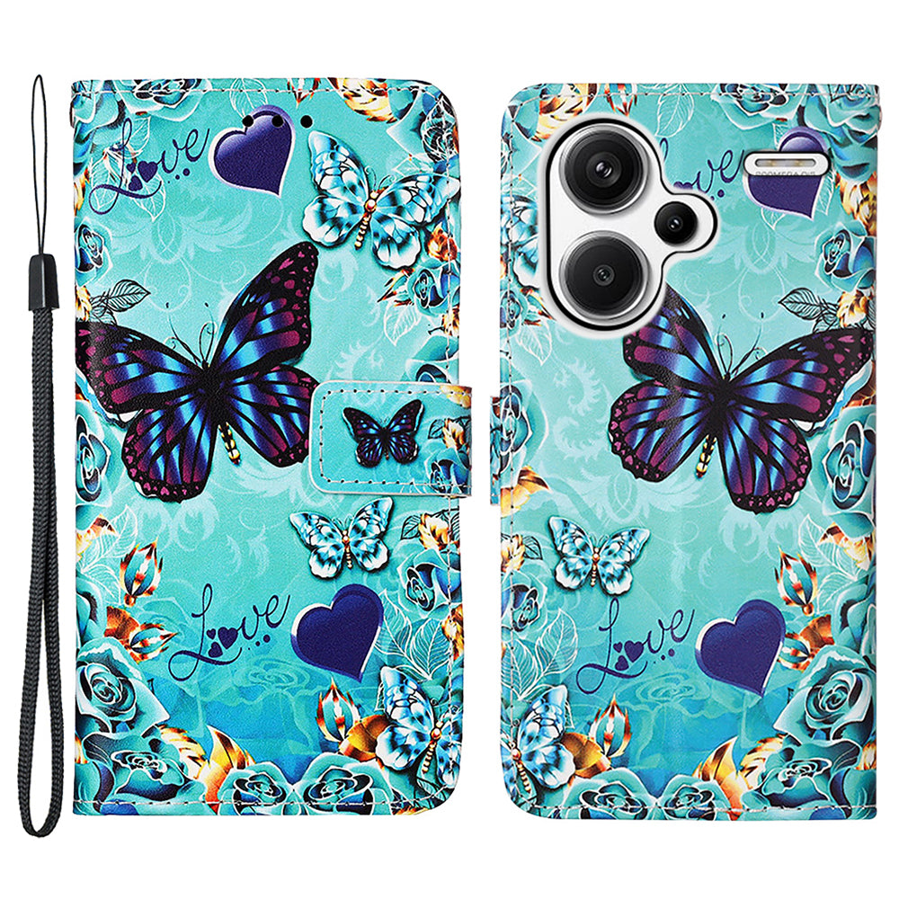 YB Pattern Printing Leather Series-4 for Xiaomi Redmi Note 13 Pro+ 5G Case Wallet Leather Phone Cover