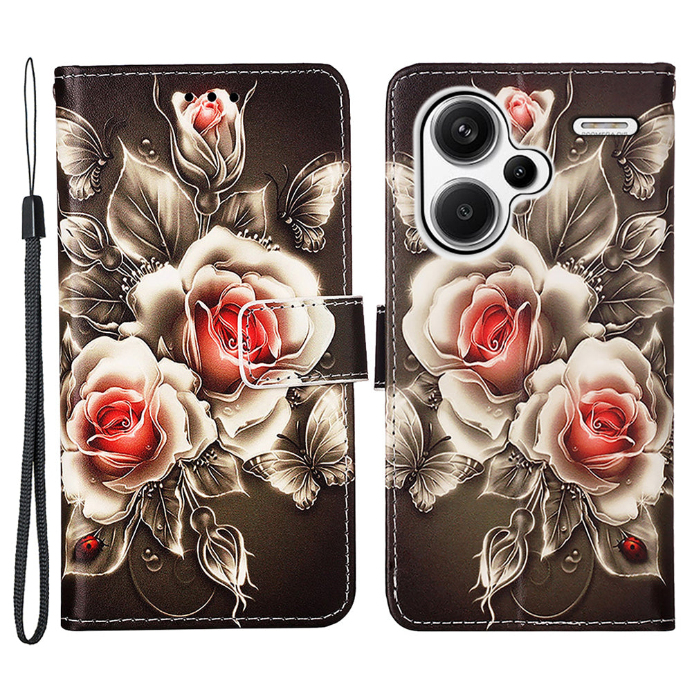YB Pattern Printing Leather Series-4 for Xiaomi Redmi Note 13 Pro+ 5G Case Wallet Leather Phone Cover