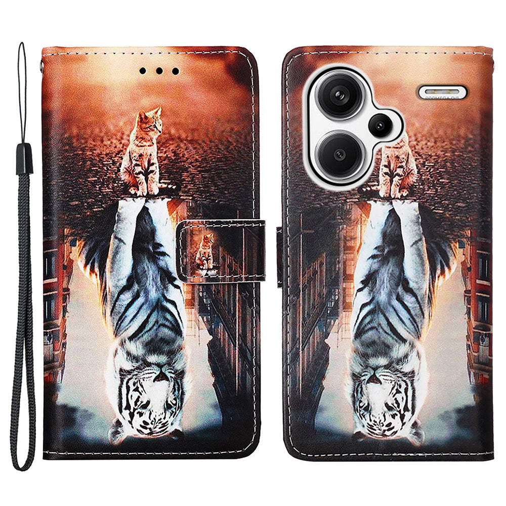 YB Pattern Printing Leather Series-4 for Xiaomi Redmi Note 13 Pro+ 5G Case Wallet Leather Phone Cover