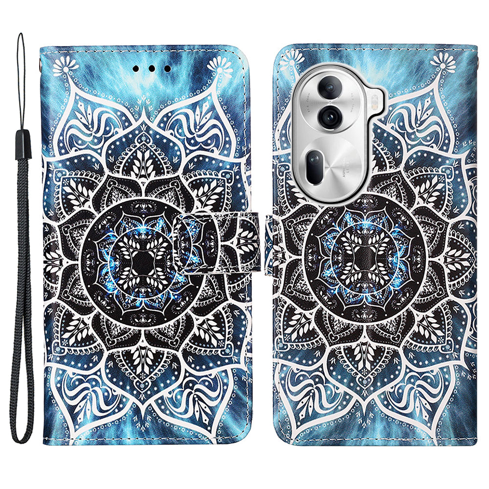 YB Pattern Printing Leather Series-4 for Oppo Reno11 Pro 5G (Global) Case Phone Wallet Cover