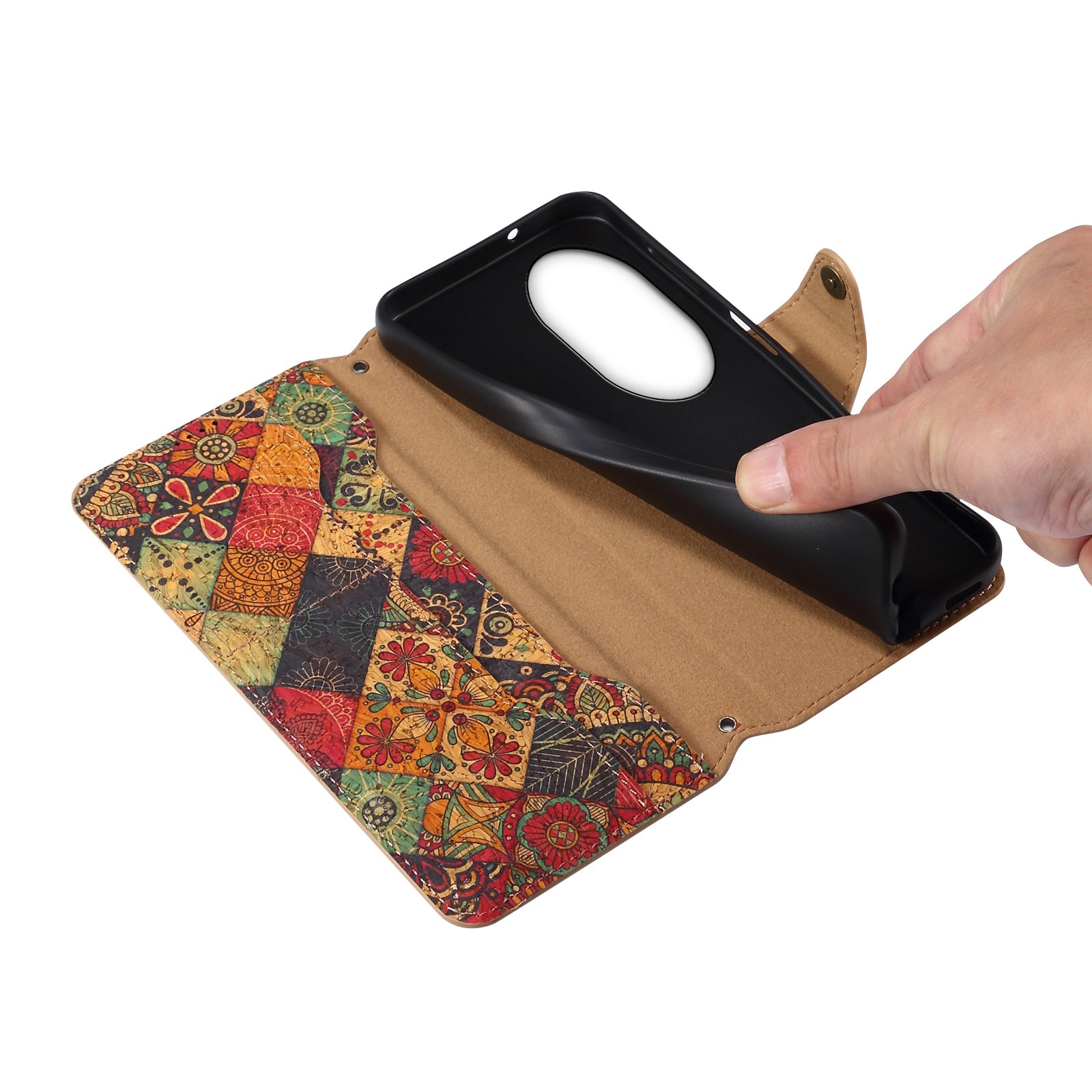 For Honor 100 Pro 5G Leather Case Wallet Stand Floral Phone Cover