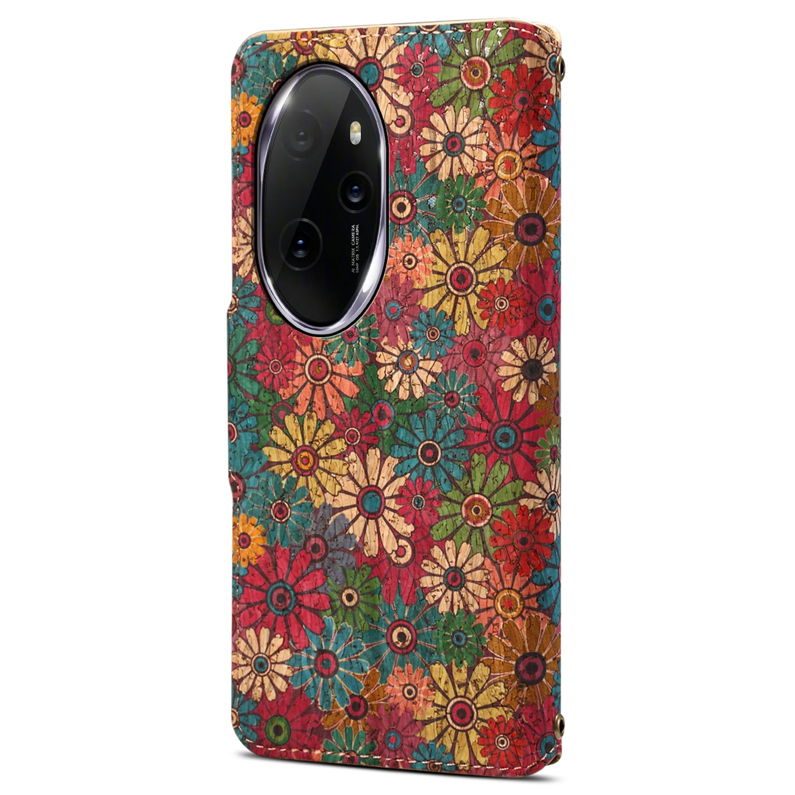 For Honor 100 Pro 5G Leather Case Wallet Stand Floral Phone Cover