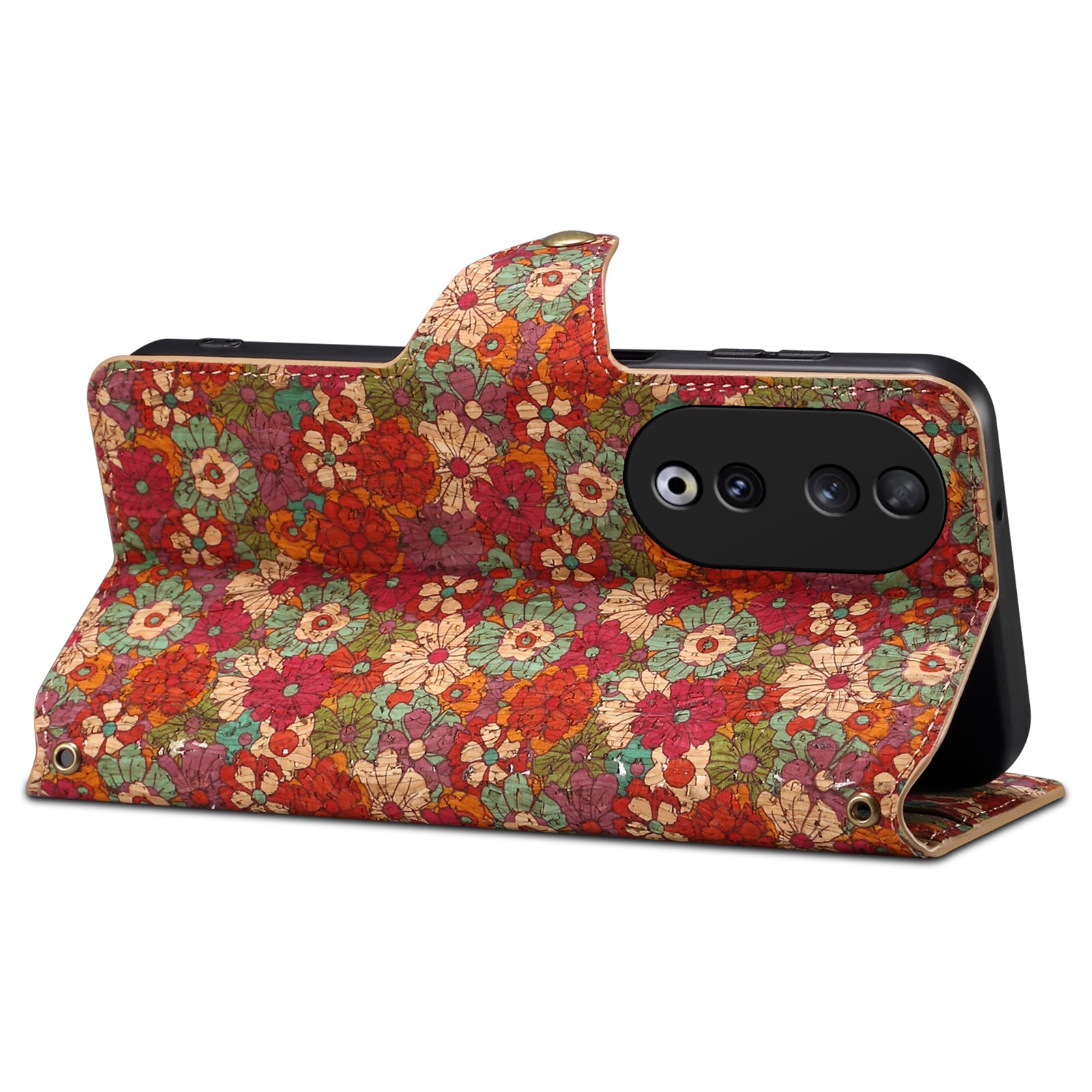 For Honor 90 Case Floral Pattern Leather Phone Cover with Wallet Stand