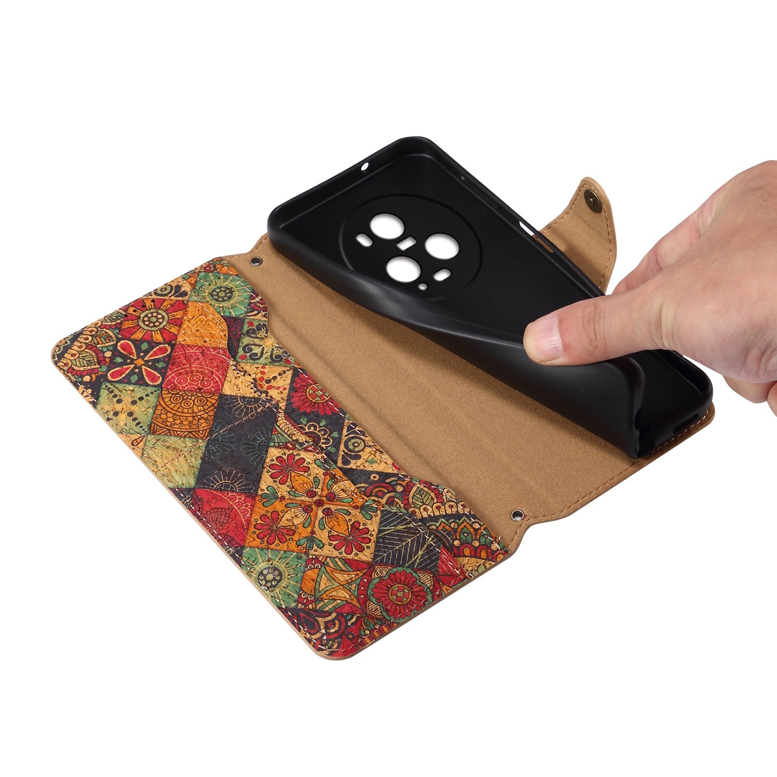 For Honor Magic5 Pro Leather Case Four Seasons Flower Phone Wallet Cover
