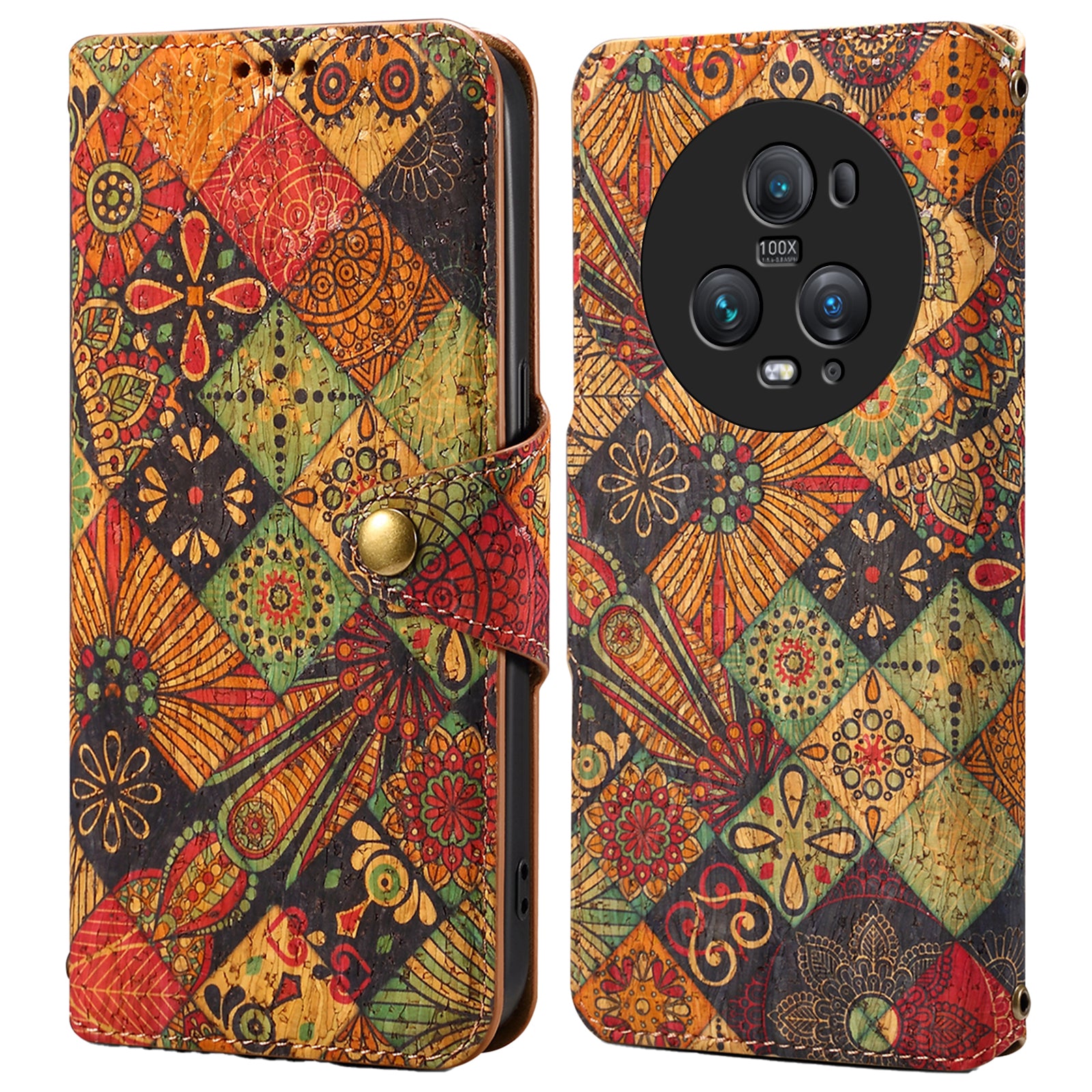 For Honor Magic5 Pro Leather Case Four Seasons Flower Phone Wallet Cover