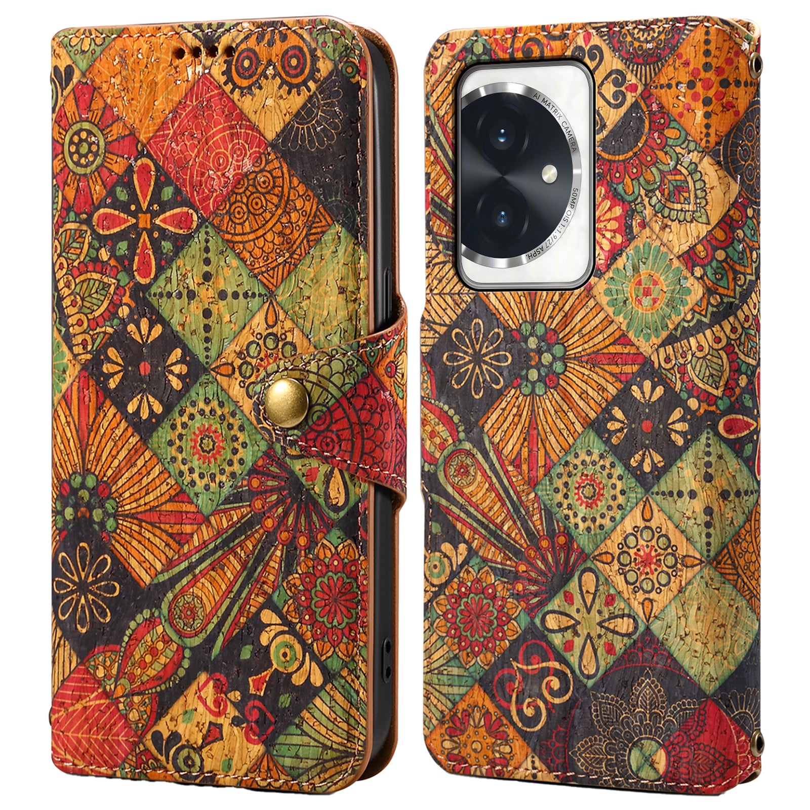 For Honor 100 5G Case Wallet Printing Flower Pattern Leather Phone Cover