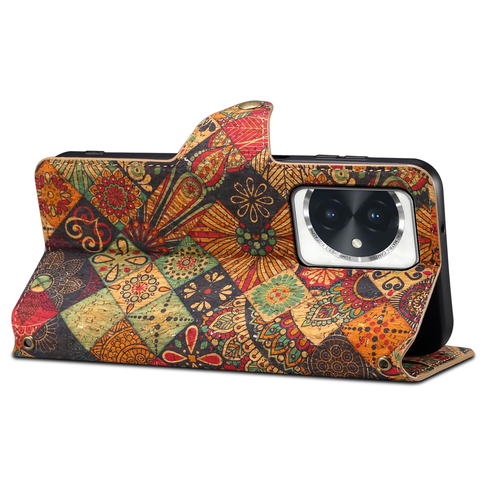 For Honor 100 5G Case Wallet Printing Flower Pattern Leather Phone Cover