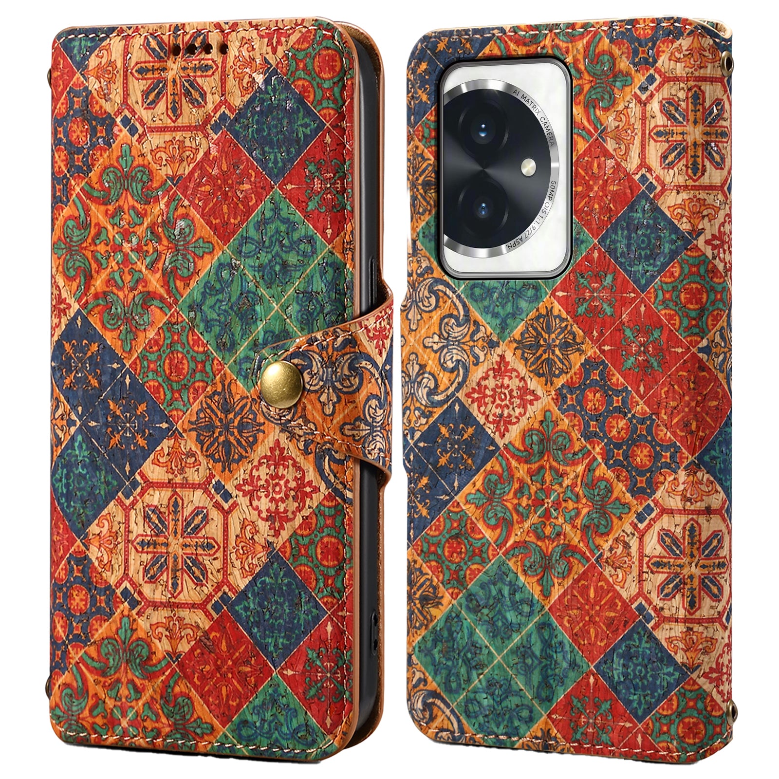 For Honor 100 5G Case Wallet Printing Flower Pattern Leather Phone Cover