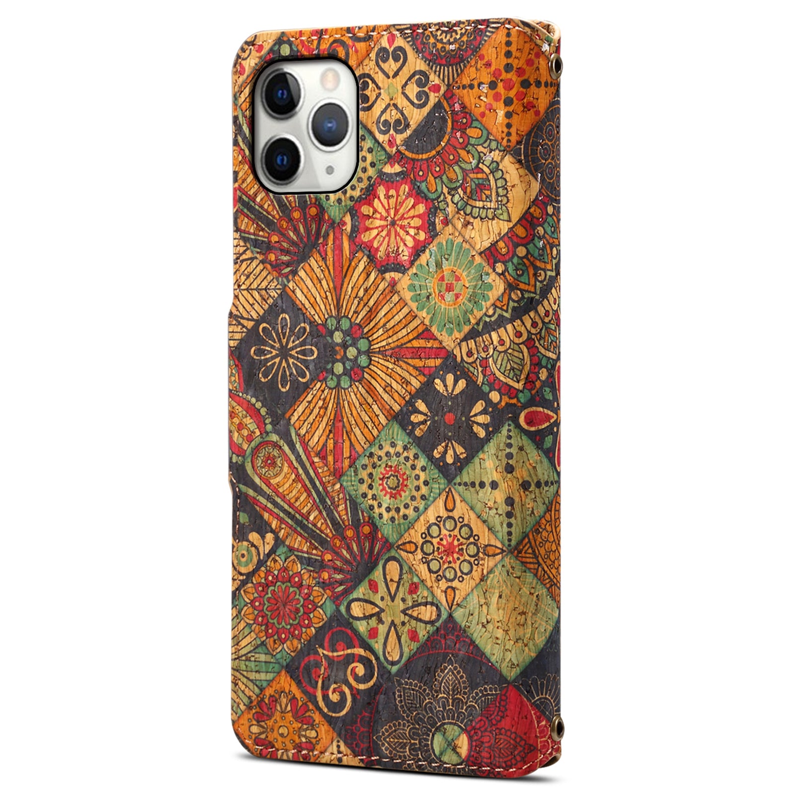 For iPhone 11 Pro Max Floral Phone Case PU Leather Wallet Full Protection Cover