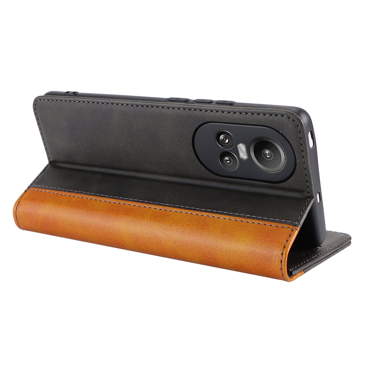 For Oppo Reno10 Pro 5G (Global) Case Color Splicing Leather Phone Wallet Cover
