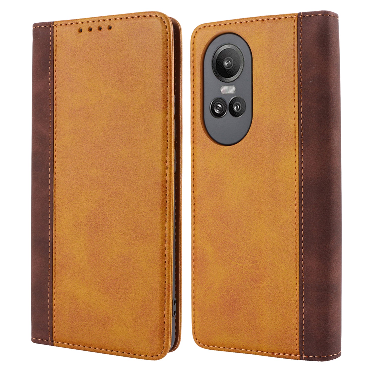For Oppo Reno10 Pro 5G (Global) Case Color Splicing Leather Phone Wallet Cover