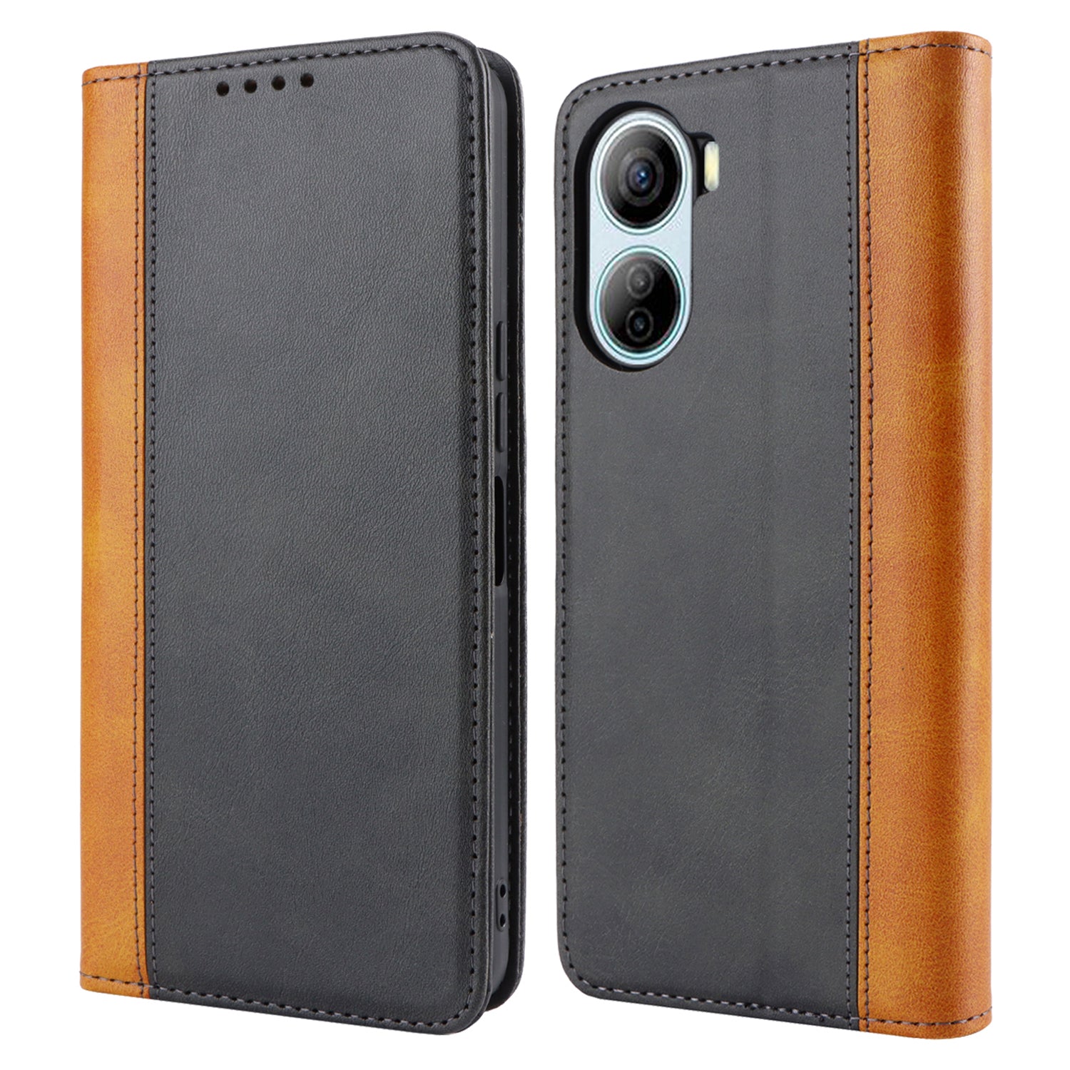 For ZTE Libero 5G IV Case PU Leather Color Splicing Wallet Phone Cover