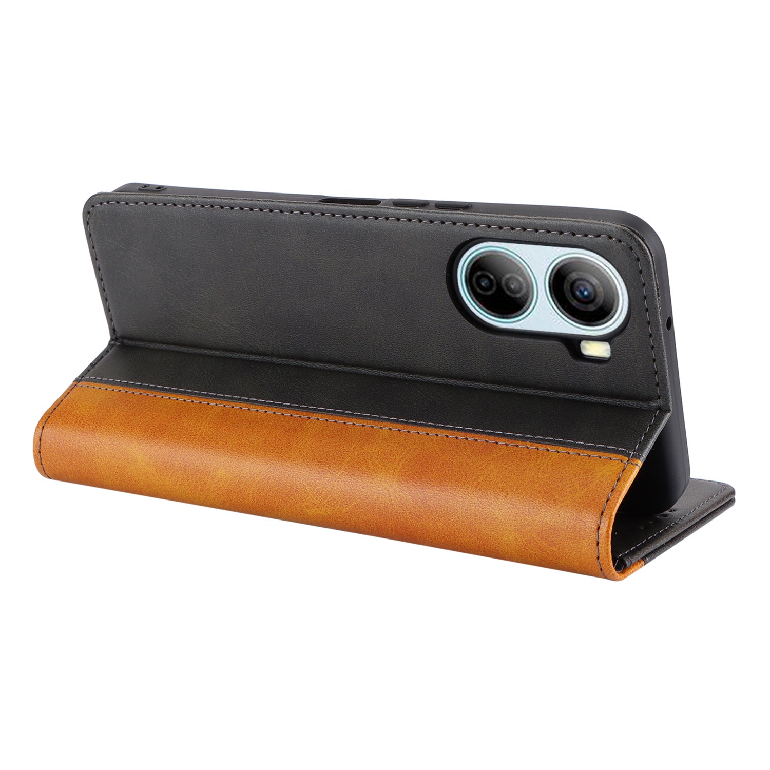 For ZTE Libero 5G IV Case PU Leather Color Splicing Wallet Phone Cover