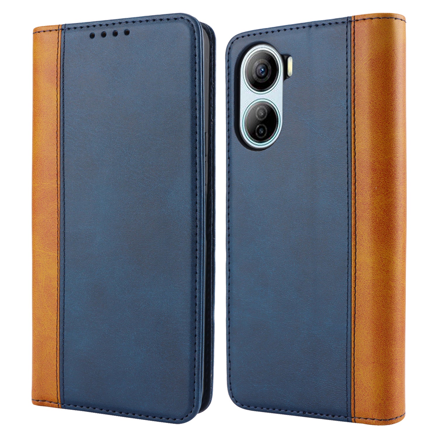 For ZTE Libero 5G IV Case PU Leather Color Splicing Wallet Phone Cover
