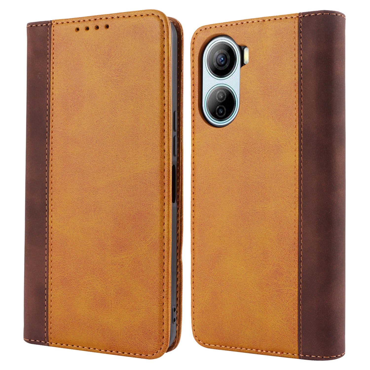 For ZTE Libero 5G IV Case PU Leather Color Splicing Wallet Phone Cover