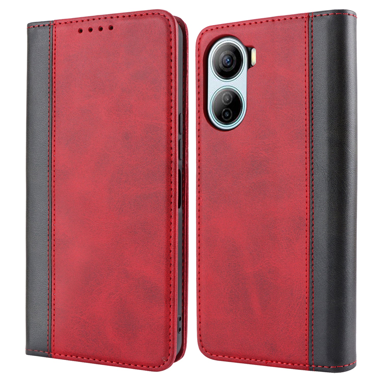 For ZTE Libero 5G IV Case PU Leather Color Splicing Wallet Phone Cover