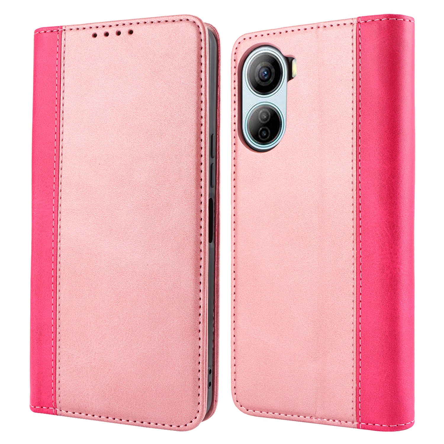 For ZTE Libero 5G IV Case PU Leather Color Splicing Wallet Phone Cover