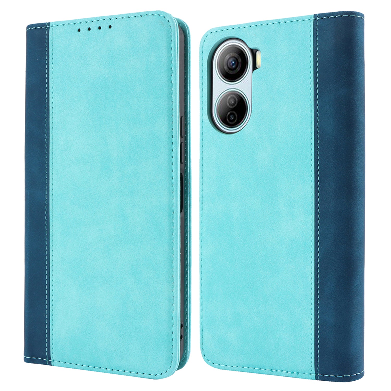 For ZTE Libero 5G IV Case PU Leather Color Splicing Wallet Phone Cover