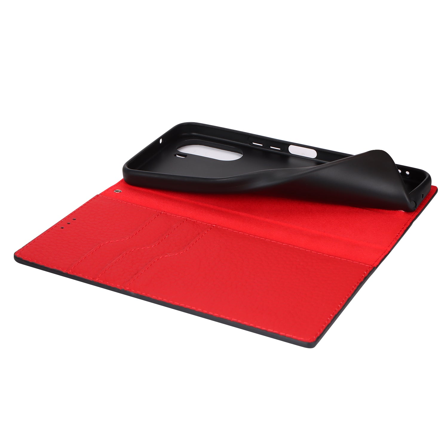 For ZTE Libero 5G IV Case Genuine Cow Leather Litchi Texture Flip Phone Cover