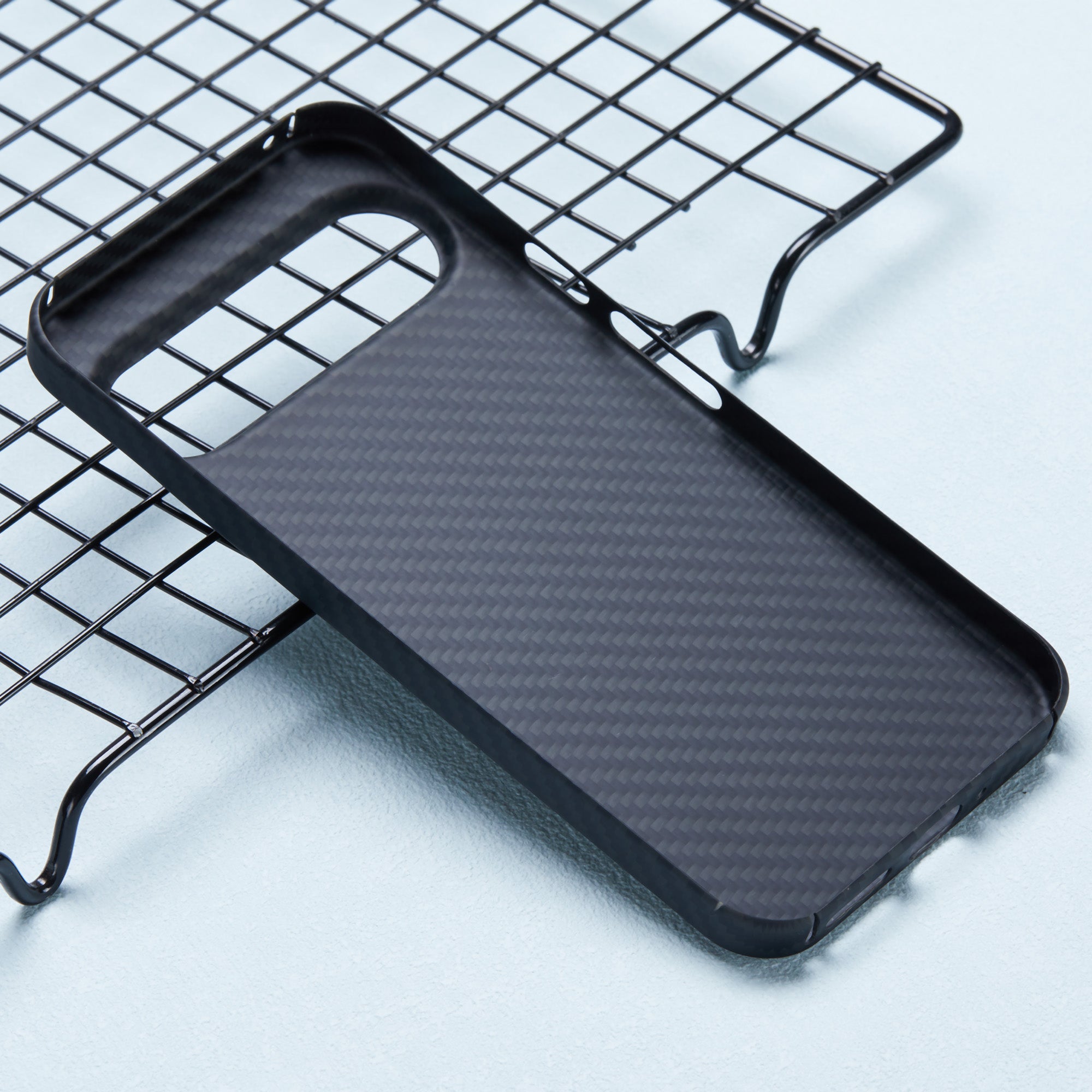 For Google Pixel 9 Pro Cases 1500D Coarse Texture Aramid Fiber Black Phone Cover with Big Lens Cutout