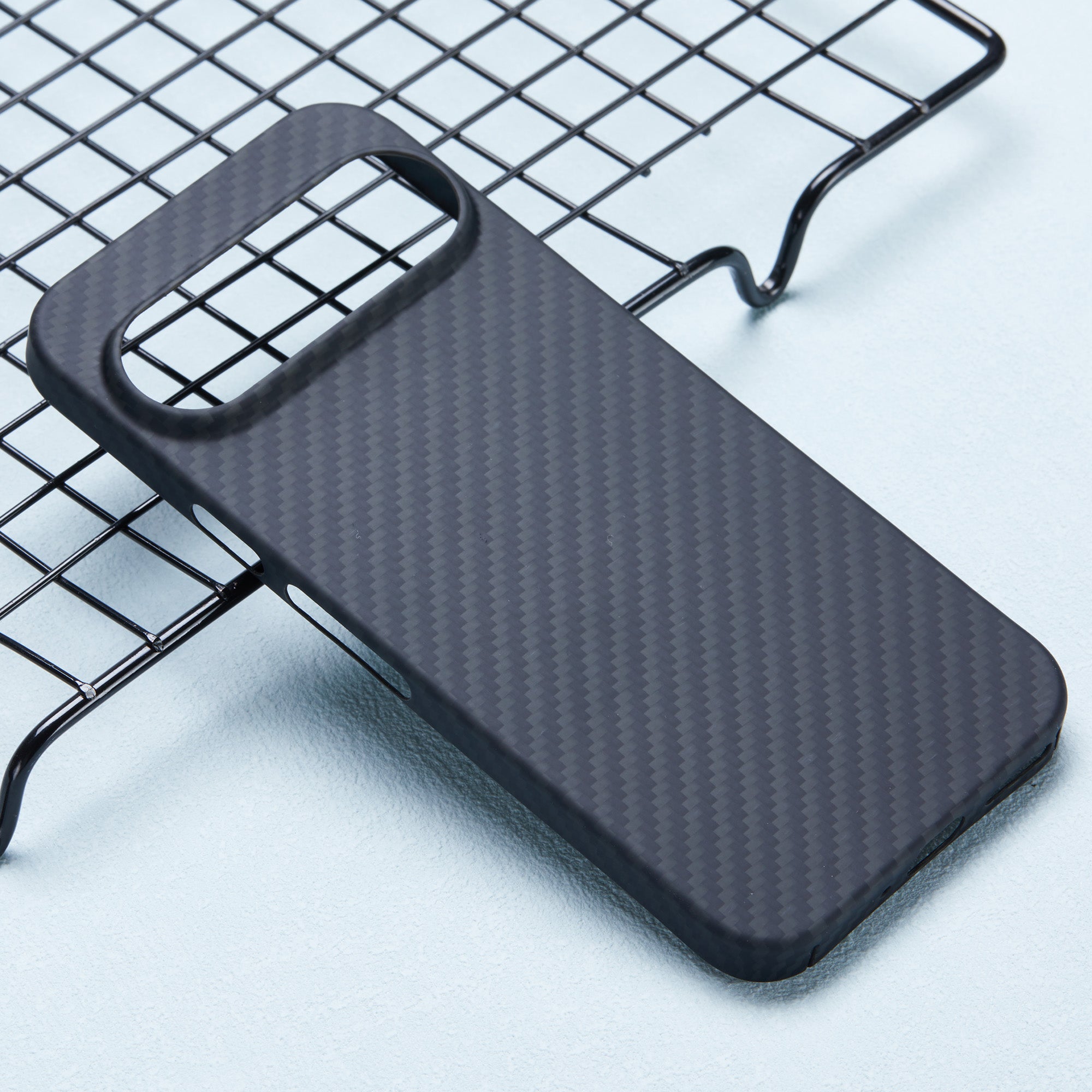 1500D Coarse Texture Shell for Google Pixel 9 Case Aramid Fiber Back Cover with Big Lens Cutout