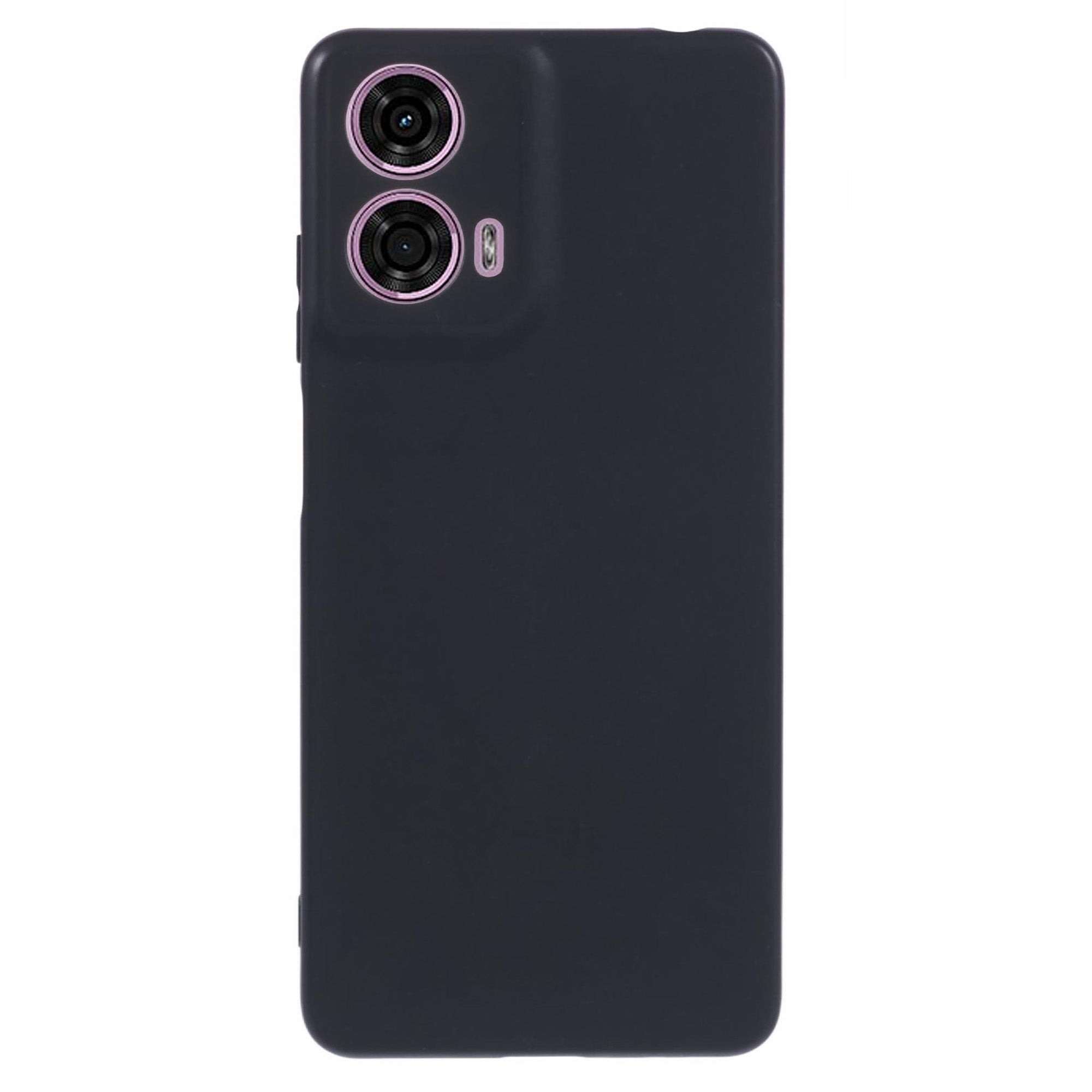 For Motorola Moto G24 4G / G04 4G Phone Case Black Protective Shell TPU Phone Cover with Glossy Design