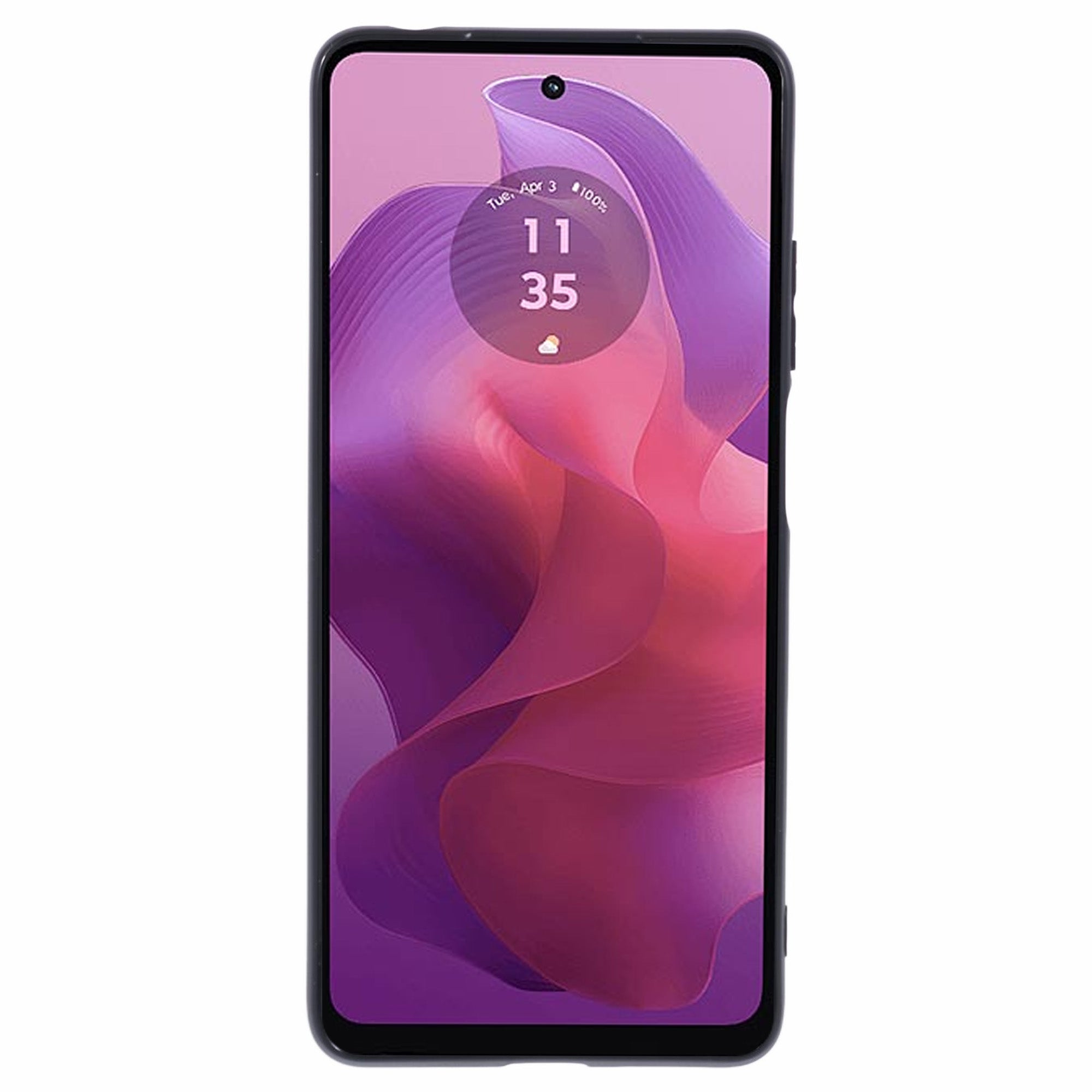 For Motorola Moto G24 4G / G04 4G Phone Case Black Protective Shell TPU Phone Cover with Glossy Design