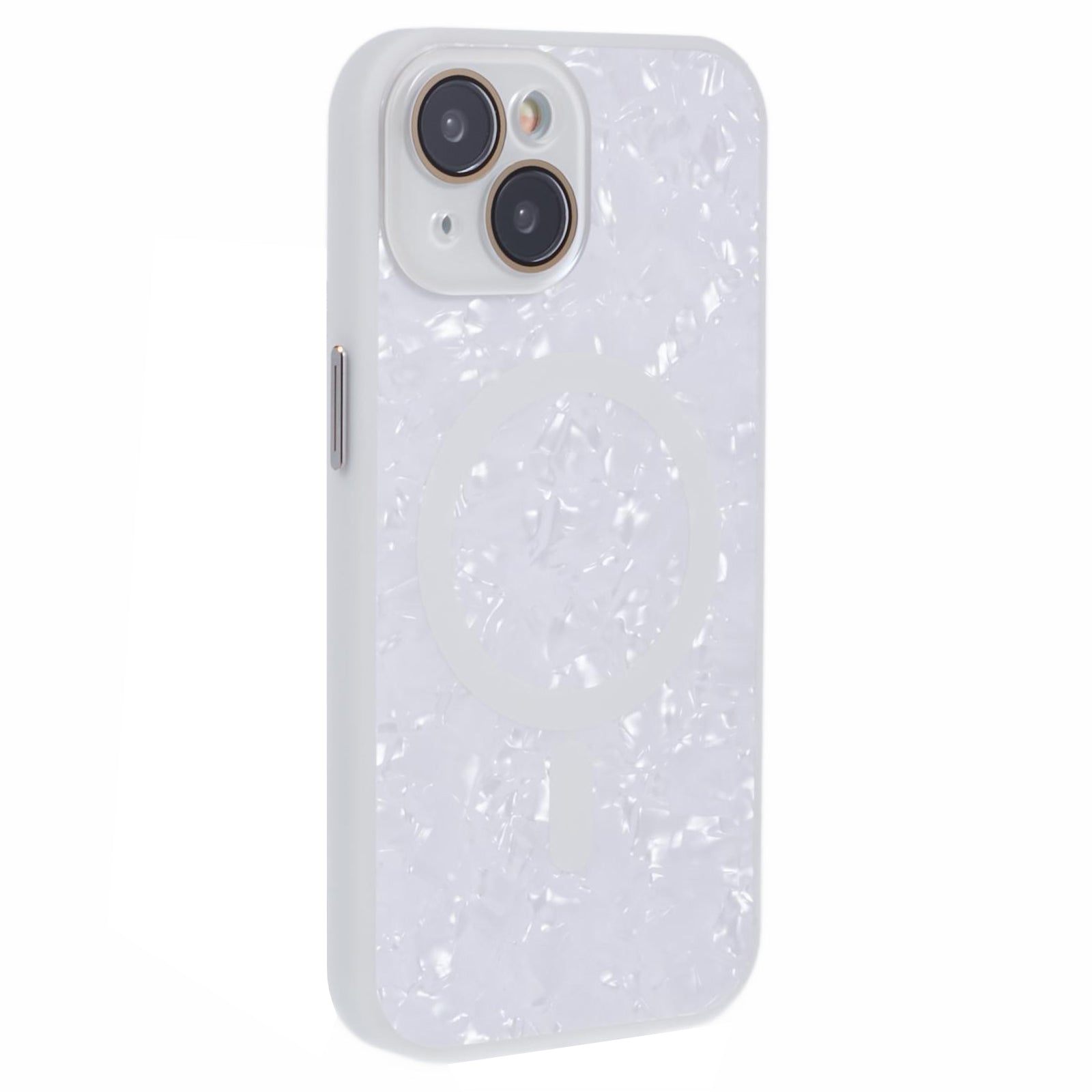 YUX Series For iPhone 15 Case Cracked Ice Pattern TPU+Acrylic Phone Cover Compatible with MagSafe (Precise Lens Cutout)