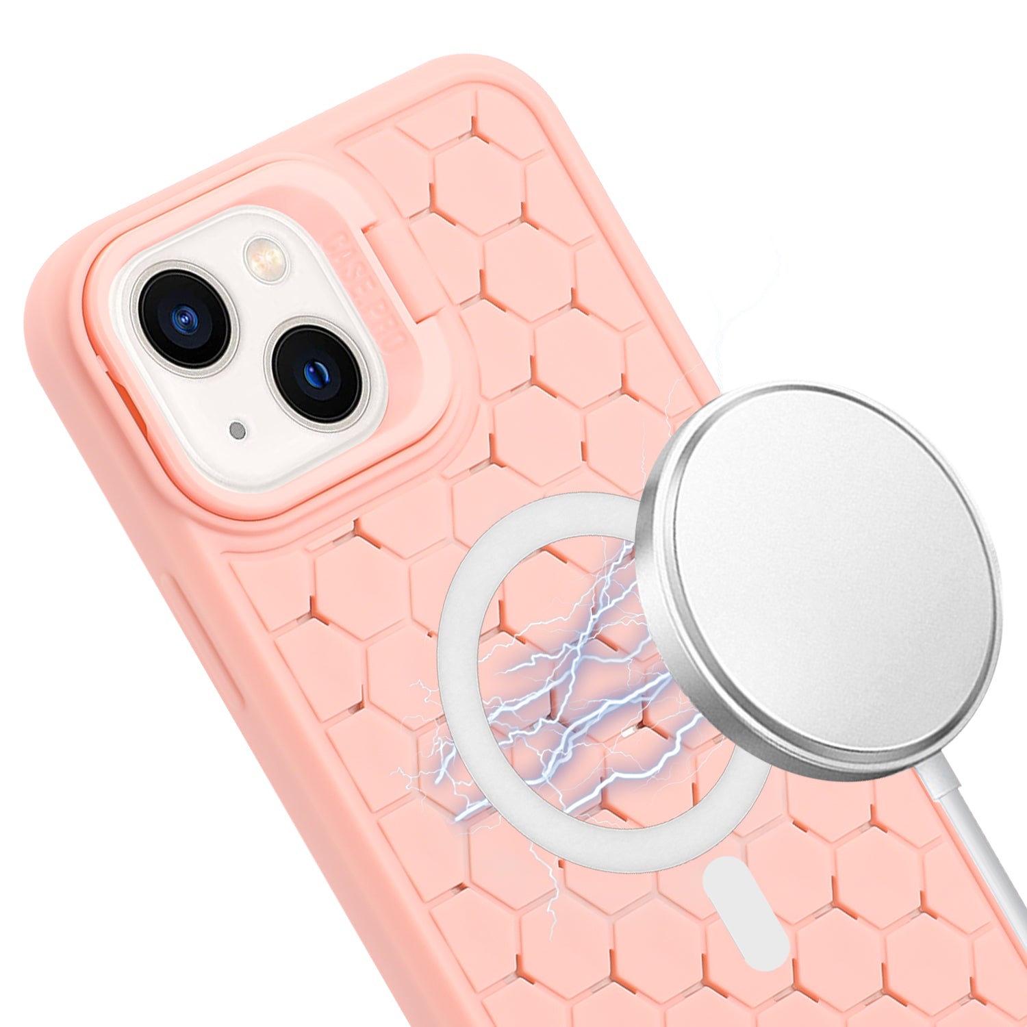 For iPhone 15 Magnetic Case Breathable Cooling Soft TPU Phone Cover