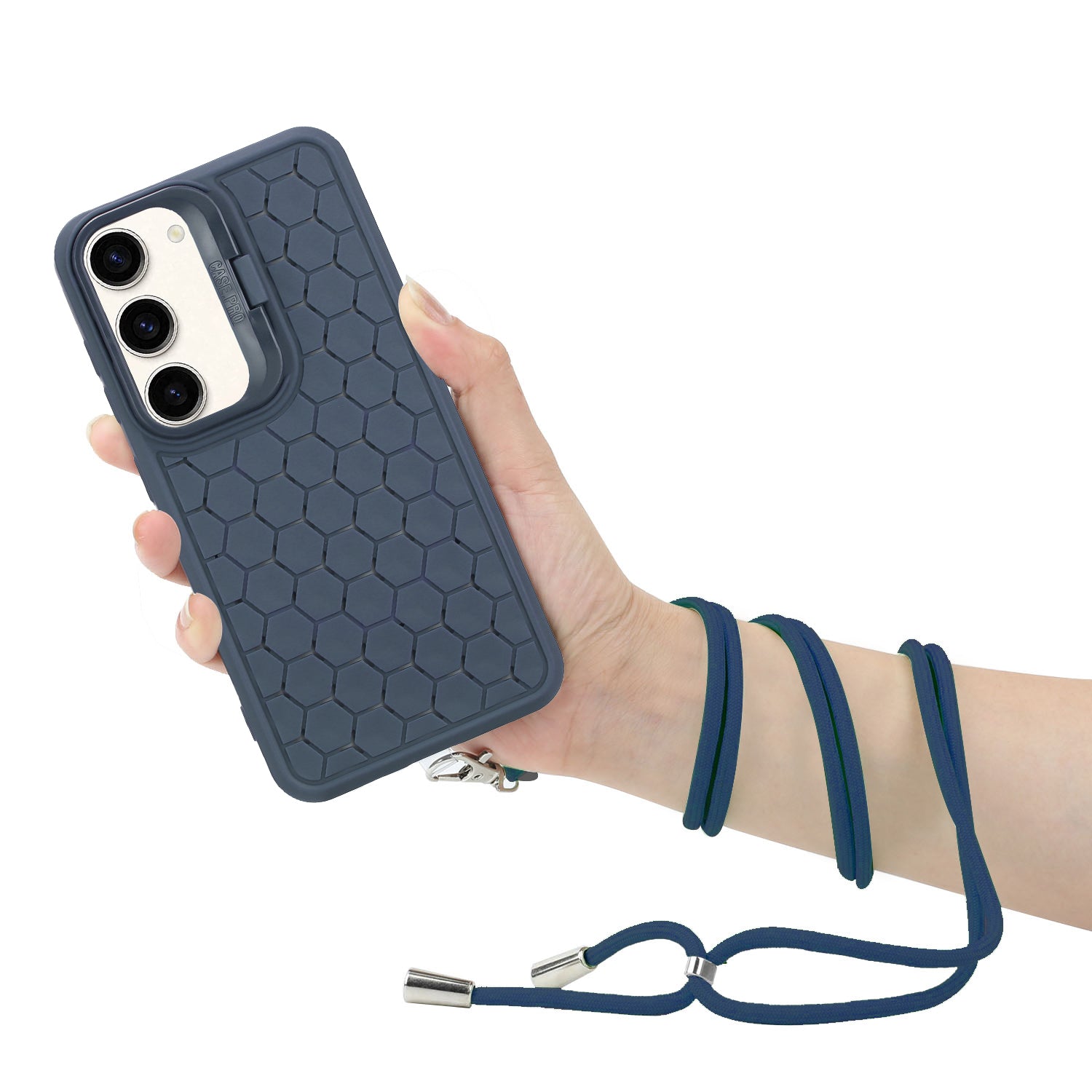 For Samsung Galaxy S23 Magnetic Case Heat Dissipation TPU Crossbody Phone Cover with Kickstand
