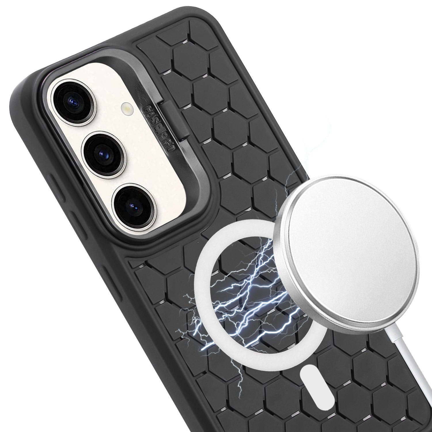 For Samsung Galaxy S23 FE Magnetic Case TPU Phone Cover with Long Lanyard Heat Dissipation Design
