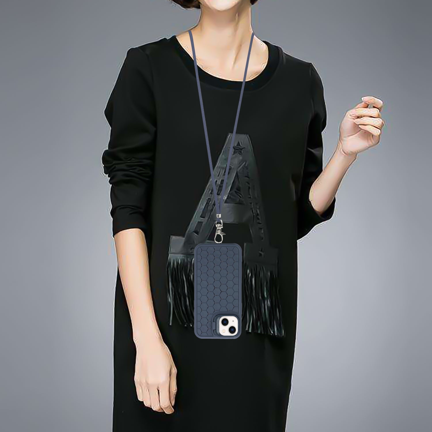 For iPhone 15 Heat Dissipation Case TPU Crossbody Phone Cover Compatible with MagSafe