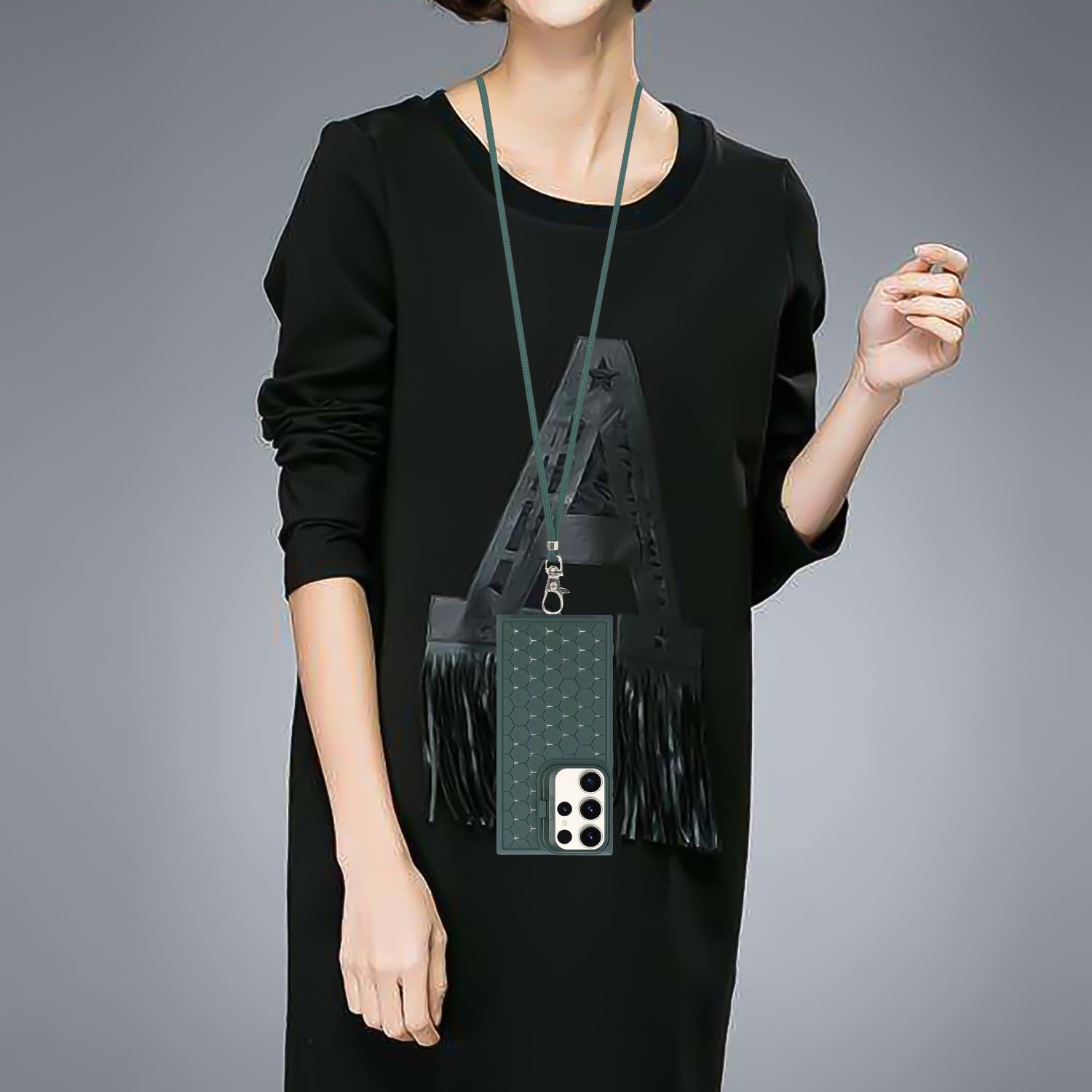 For Samsung Galaxy S23 Ultra Magnetic Case Kickstand TPU Phone Cover with Lanyard