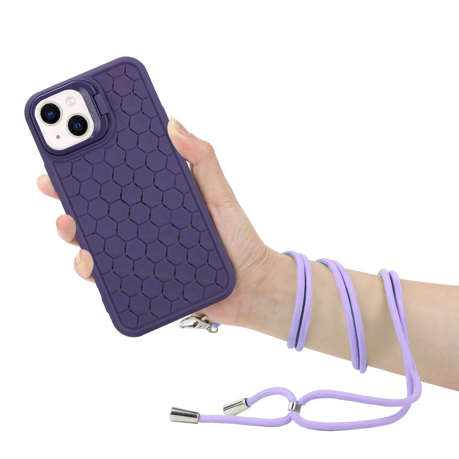 For iPhone 15 Plus Case Compatible with MagSafe Lanyard Kickstand TPU Back Cover