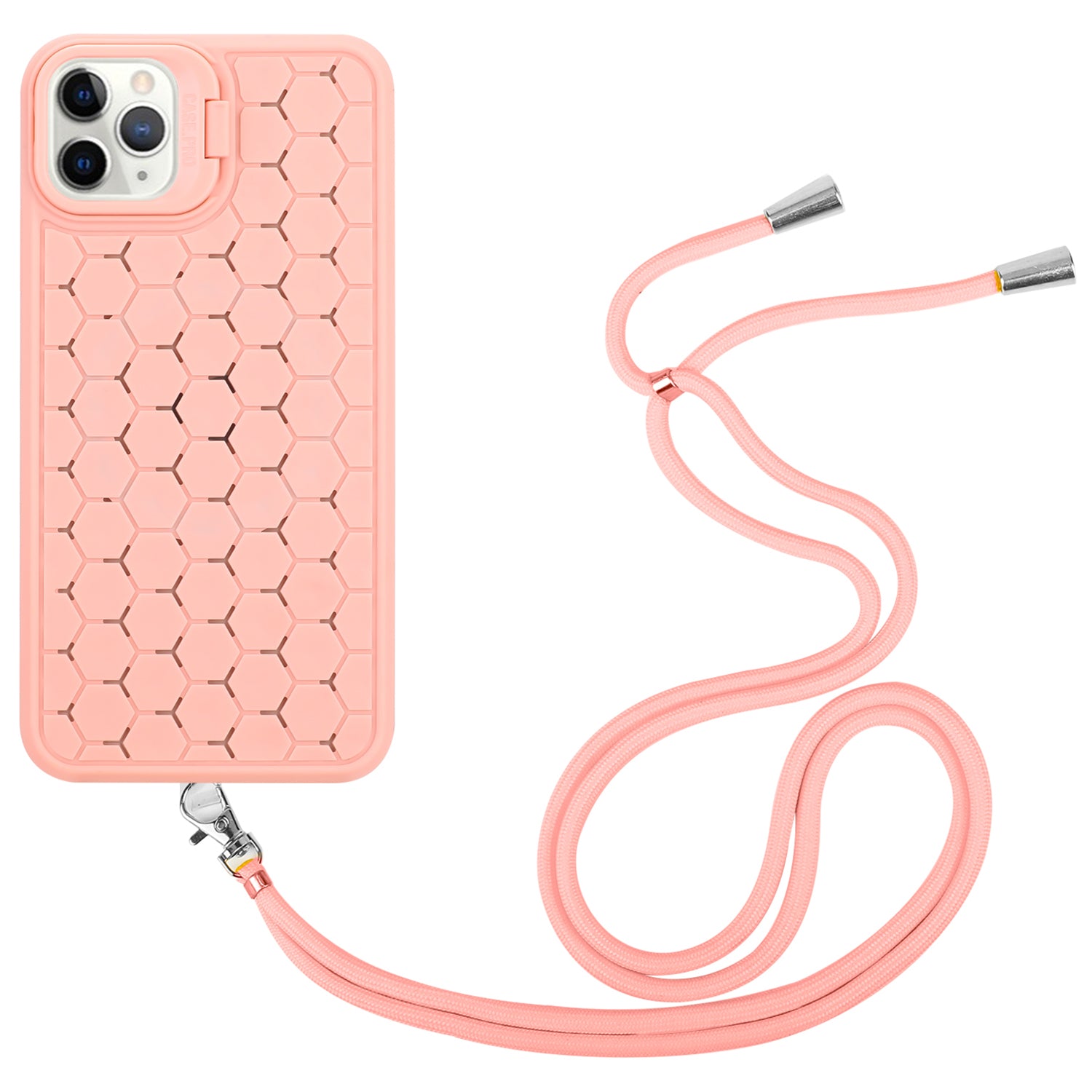 For iPhone 12 Pro Max Kickstand Case Heat Dissipation Lanyard TPU Cover Compatible with MagSafe
