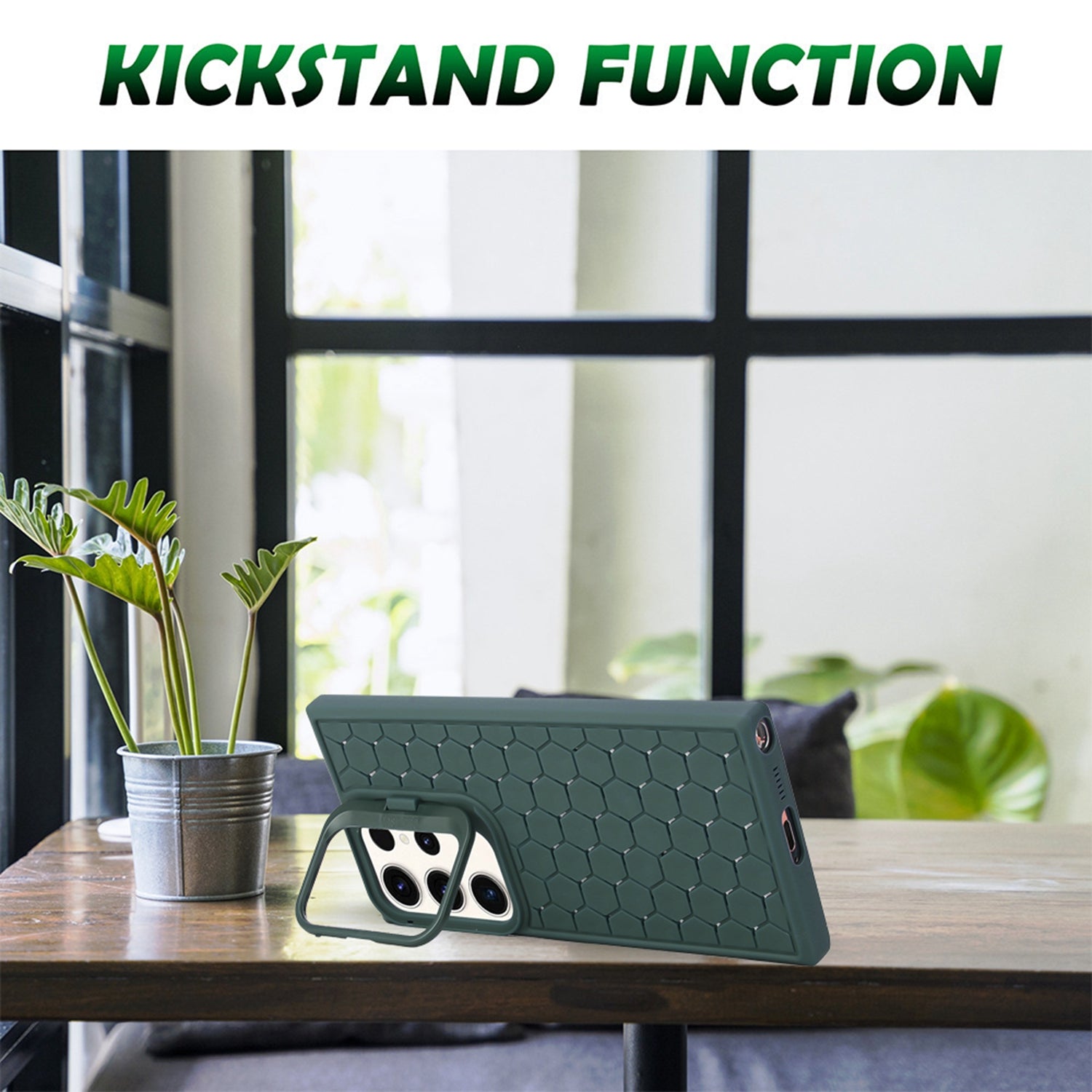 For Samsung Galaxy S24 Ultra Case Compatible with MagSafe Kickstand TPU Phone Cover