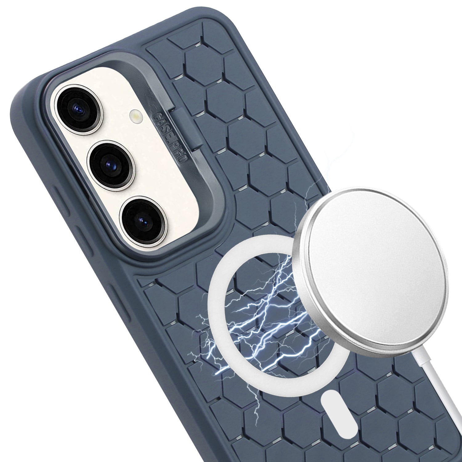 For Samsung Galaxy S23 FE Magnetic Case Soft TPU Kickstand Phone Cover Heat Dissipation Cooling