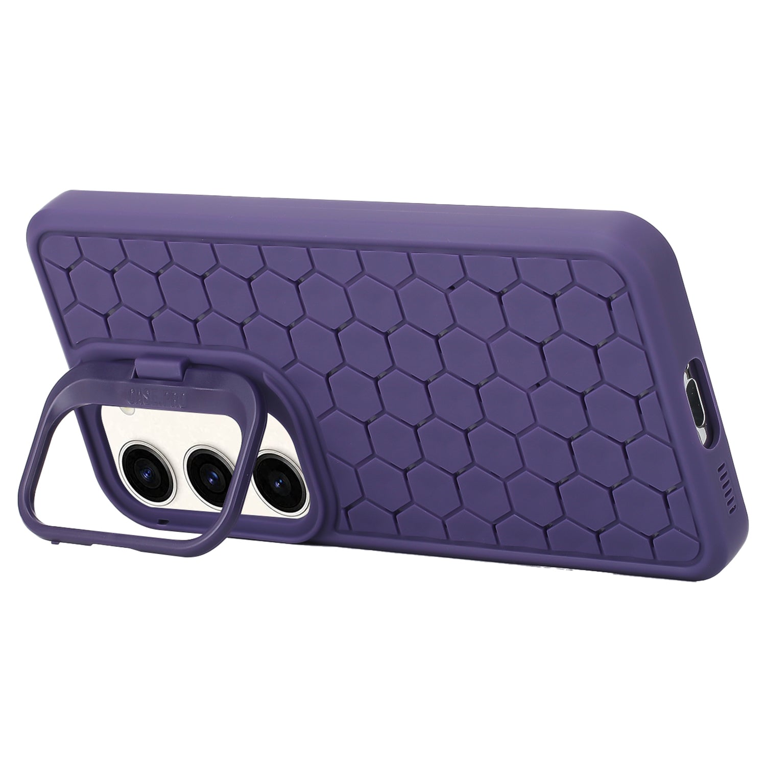 For Samsung Galaxy S23 Magnetic Case Kickstand TPU Phone Cover Honeycomb Texture Heat Dissipation